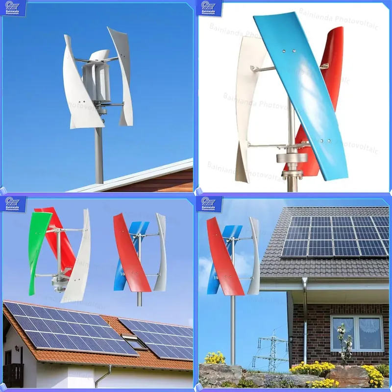 Renewable Energy Wind Solar - 5KW Hybride Zonne-windturbinegenerator Verticale As Thuisenergiesysteem