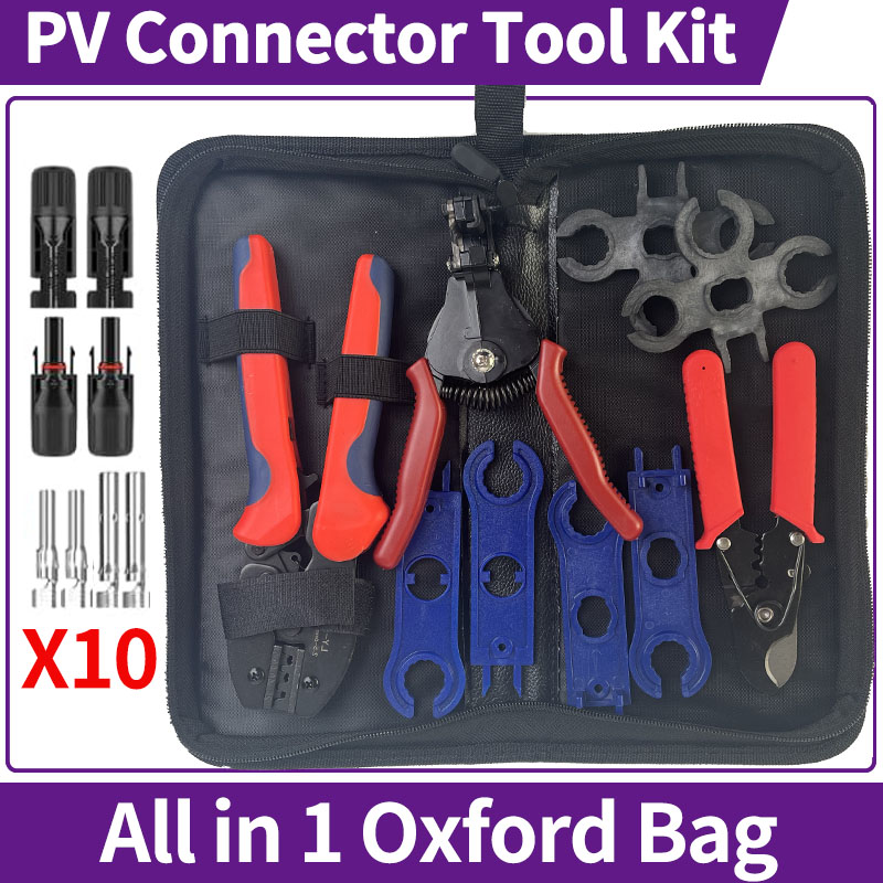 Mc4 Crimping Tool - Zonnepaneel PV-kabel krimptangset voor AWG14-10 2,5/4/6mm2