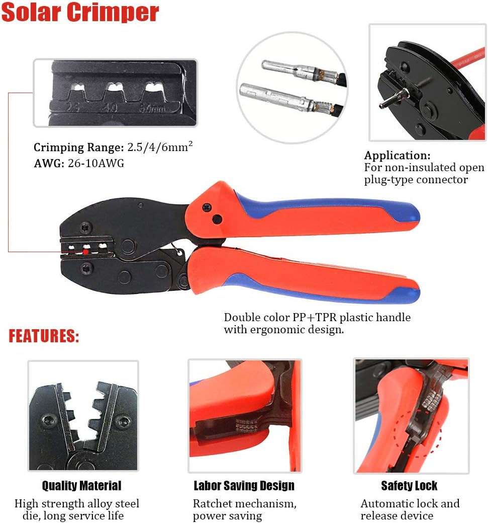 Zonnepaneel PV-kabel krimptang - Mc4 Crimping Tool recensie en prijs