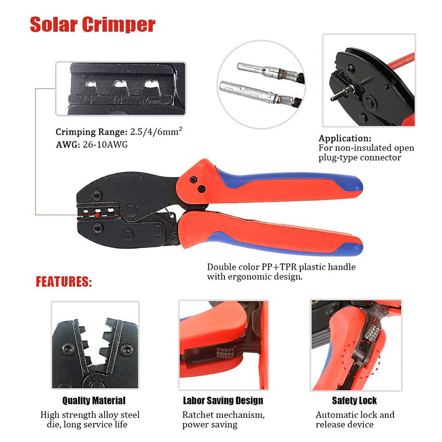 Solar Krimpgereedschap Voor 2. - Mc4 Crimping Tool recensie en prijs